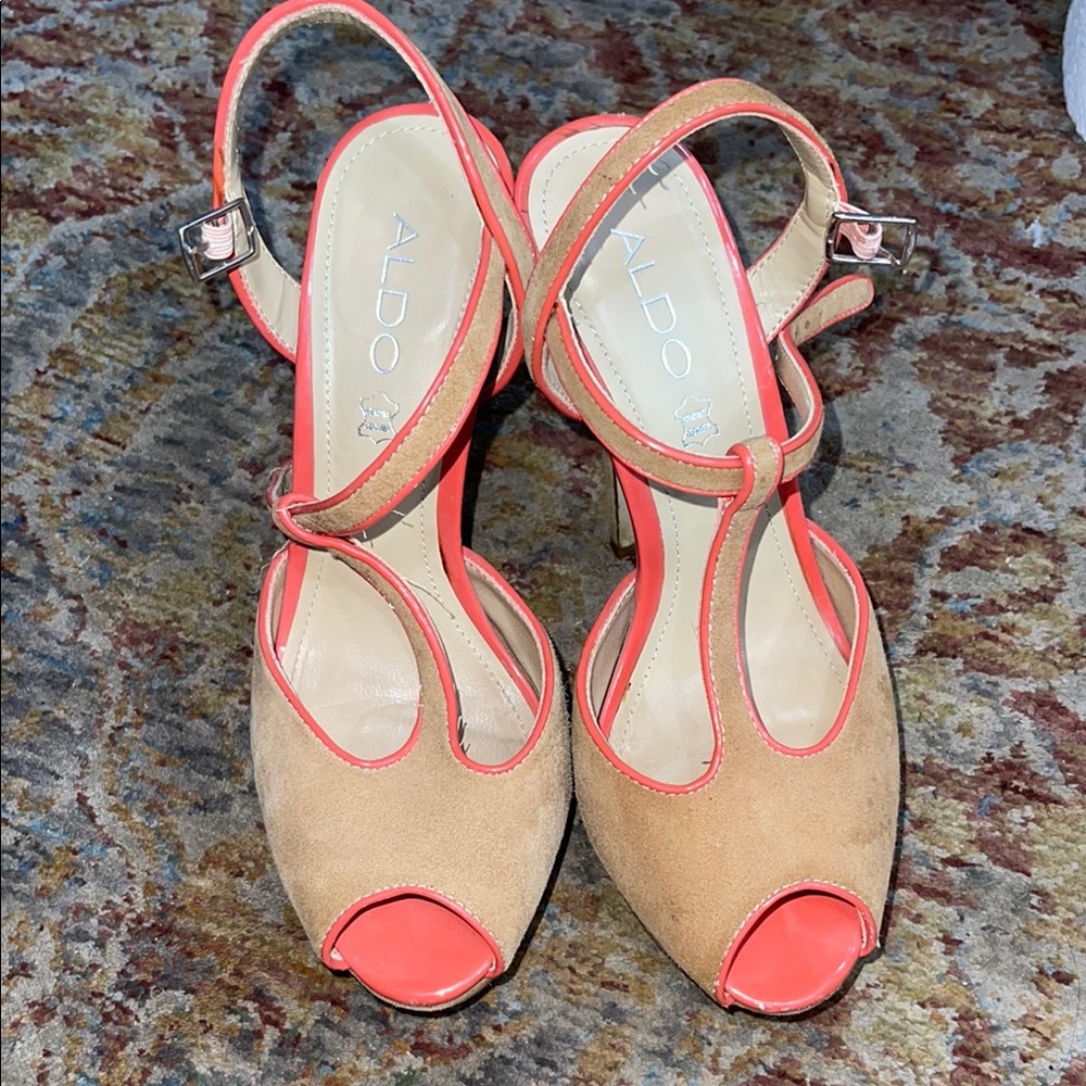 Aldo Tan and Pink Elegant Heels
